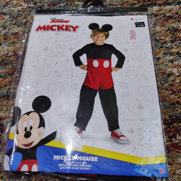 Disney Mickey Mouse size 2t Kids Costume - Red and Black Great For Halloween - Picture 2 of 7